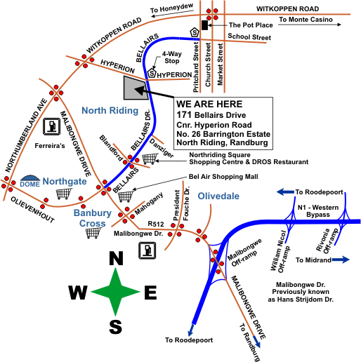 Map to our Data Recovery Lab