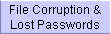 File Corruption & 
 Lost Passwords